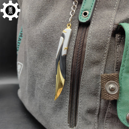 Mini Tilde Knife Tiny Keychain Metal Pendant 2 In 1 Pack