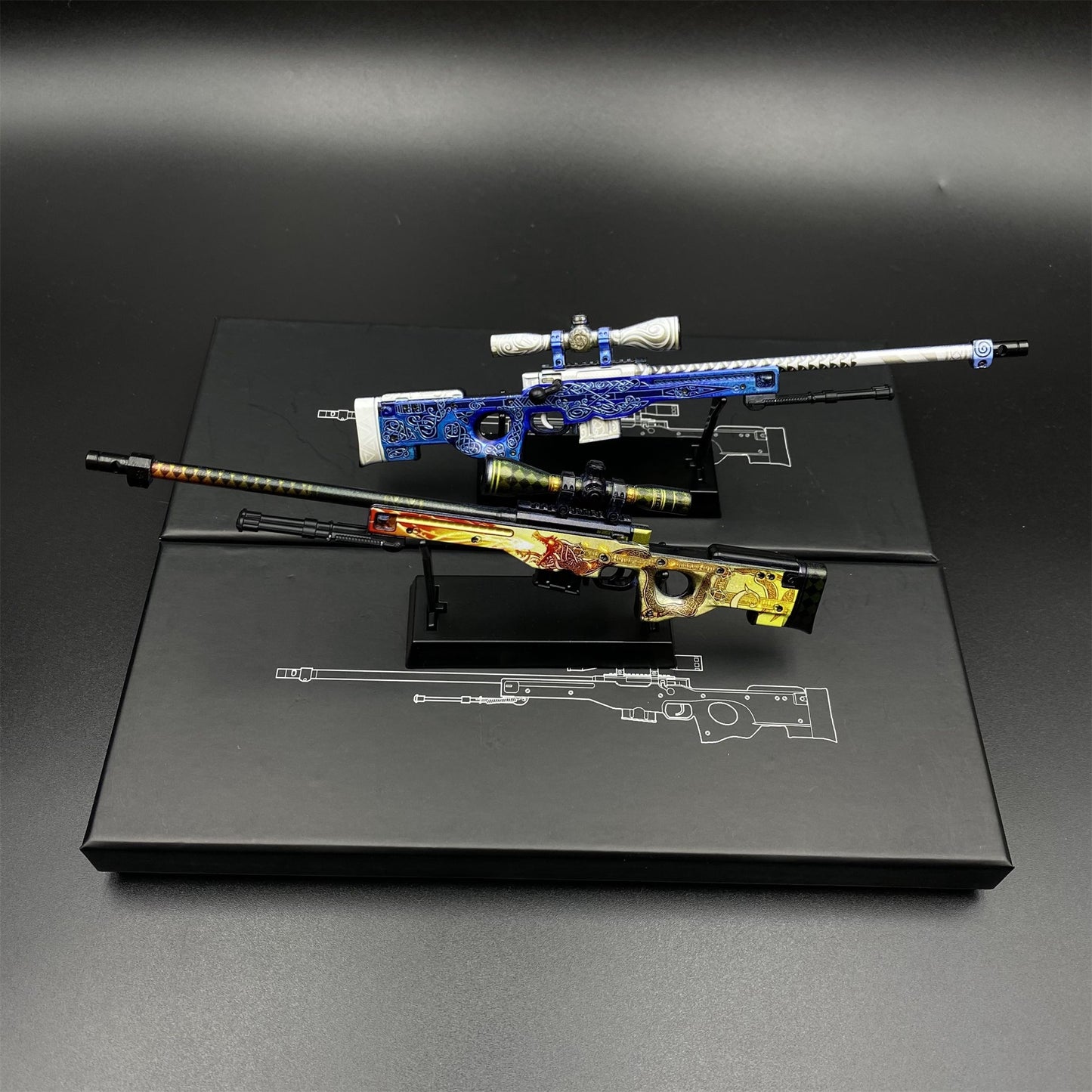 Metal CS Dragon Lore & Gungnir AWP Miniature
