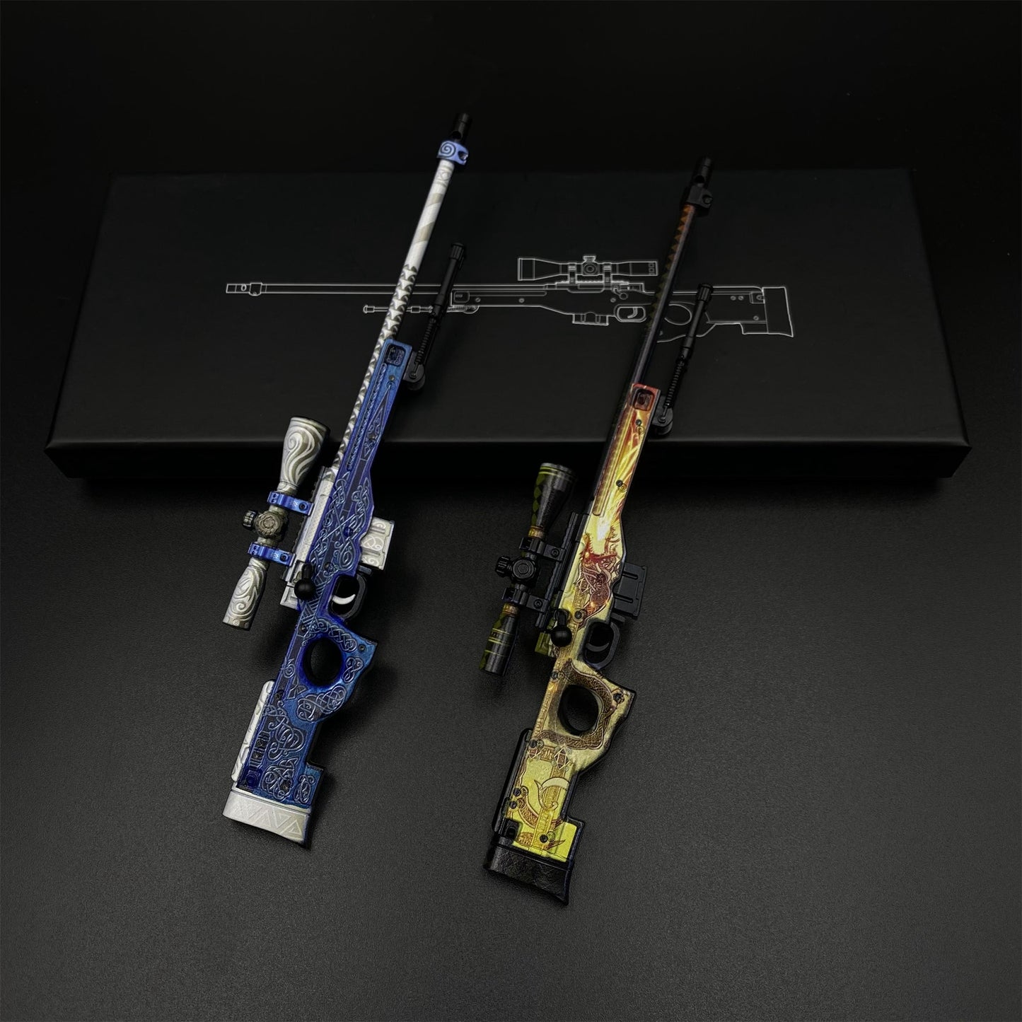 Metal CS Dragon Lore & Gungnir AWP Miniature