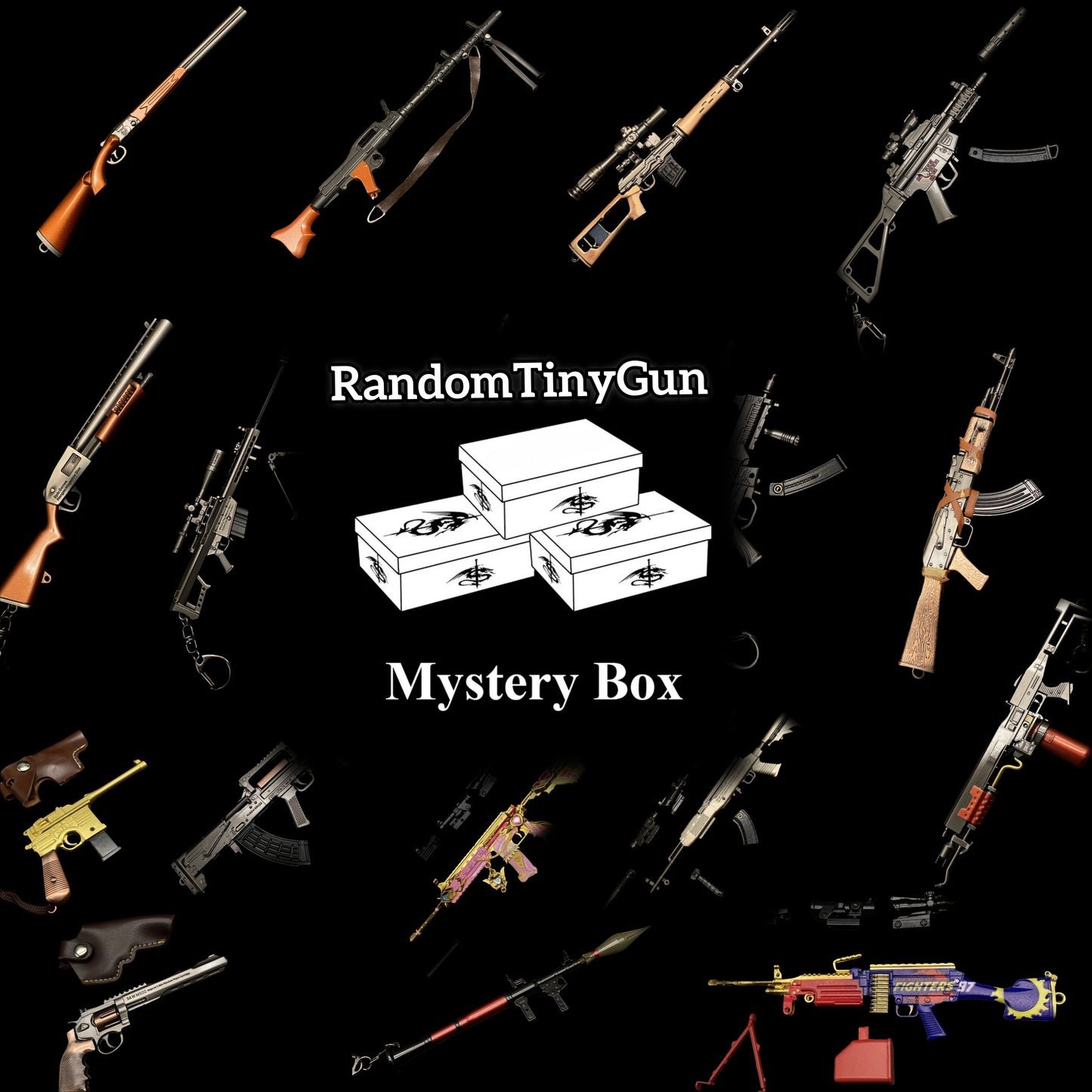 Tiny Gun Metal Replica Random Mystery Box