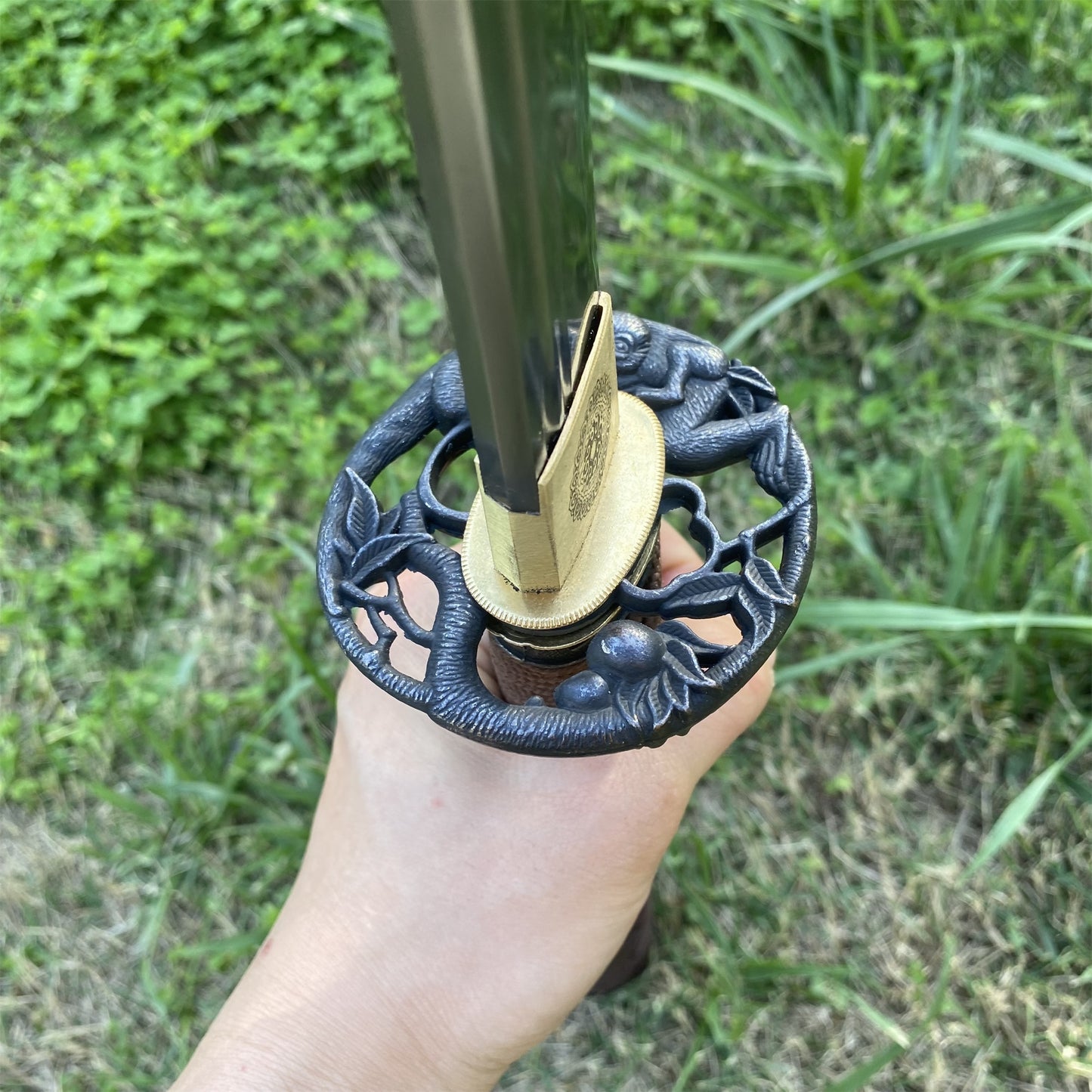 Traditional Forged Katana-Monkey Stealing Peaches