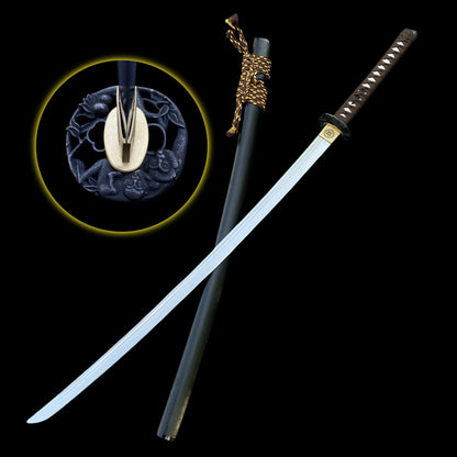 Traditional Forged Katana-Monkey Stealing Peaches