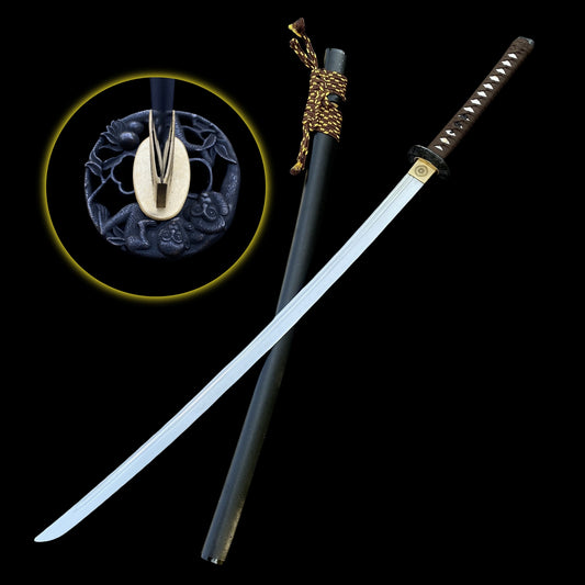 Traditional Forged Katana-Monkey Stealing Peaches For Collection