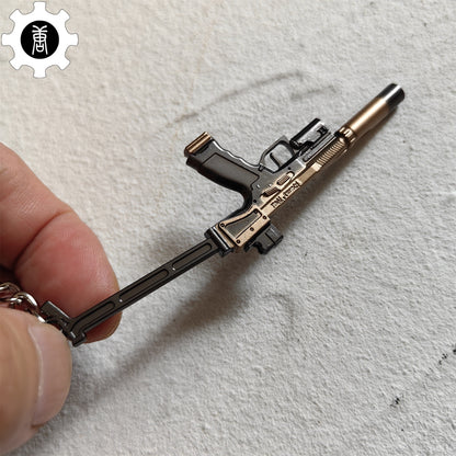Tiny Re8 USM-AI Gun Model Metal Keychain