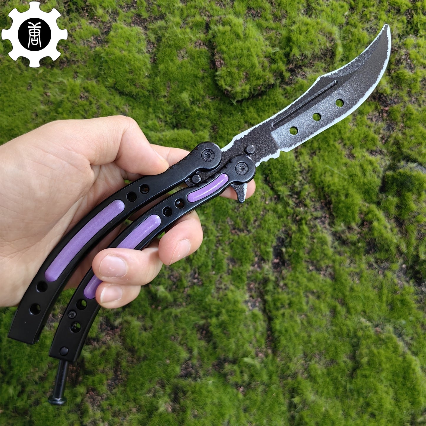 Ultraviolet Balisong Stainless Steel Game Butterfly Knife 