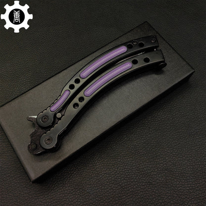 Ultraviolet Balisong Stainless Steel Game Butterfly Knife 