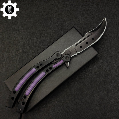 Ultraviolet Balisong Stainless Steel Game Butterfly Knife 