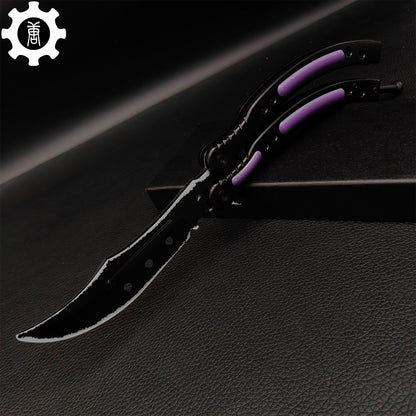 Ultraviolet Balisong Stainless Steel Game Butterfly Knife 
