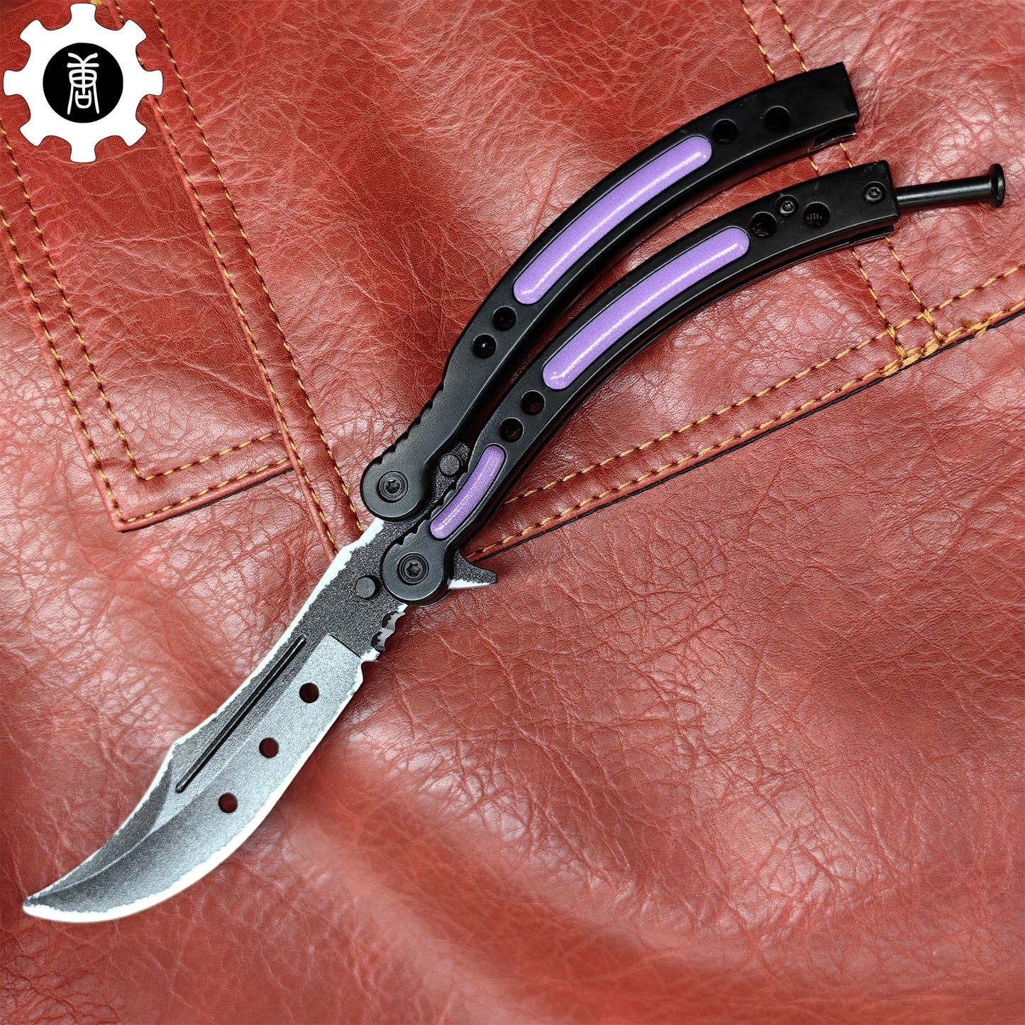 Ultraviolet Balisong Stainless Steel Game Butterfly Knife 