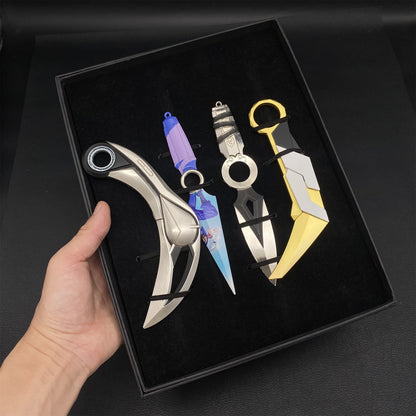 Val Game Karambit Metal Replica 4 In 1 Gift Box USA Stock