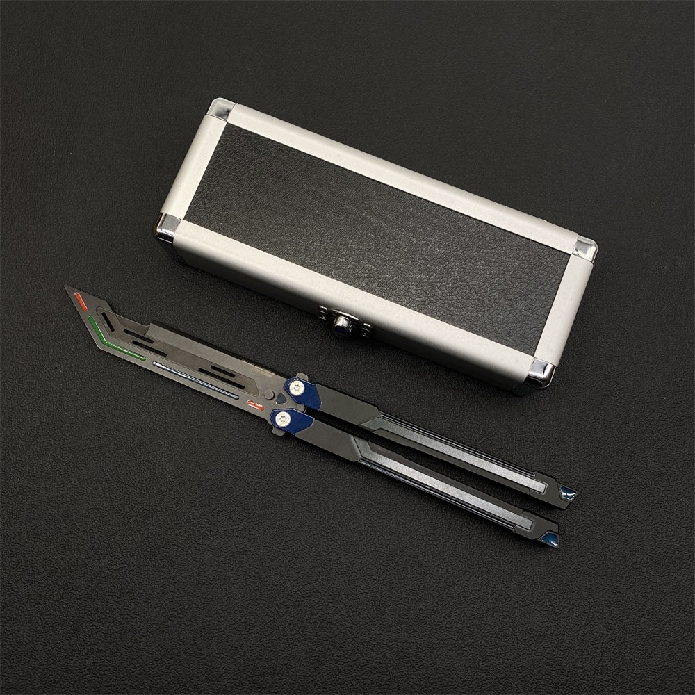 High-End RGB Balisong Trainer RGX Knife 2.0 CNC Aluminum Alloy Version