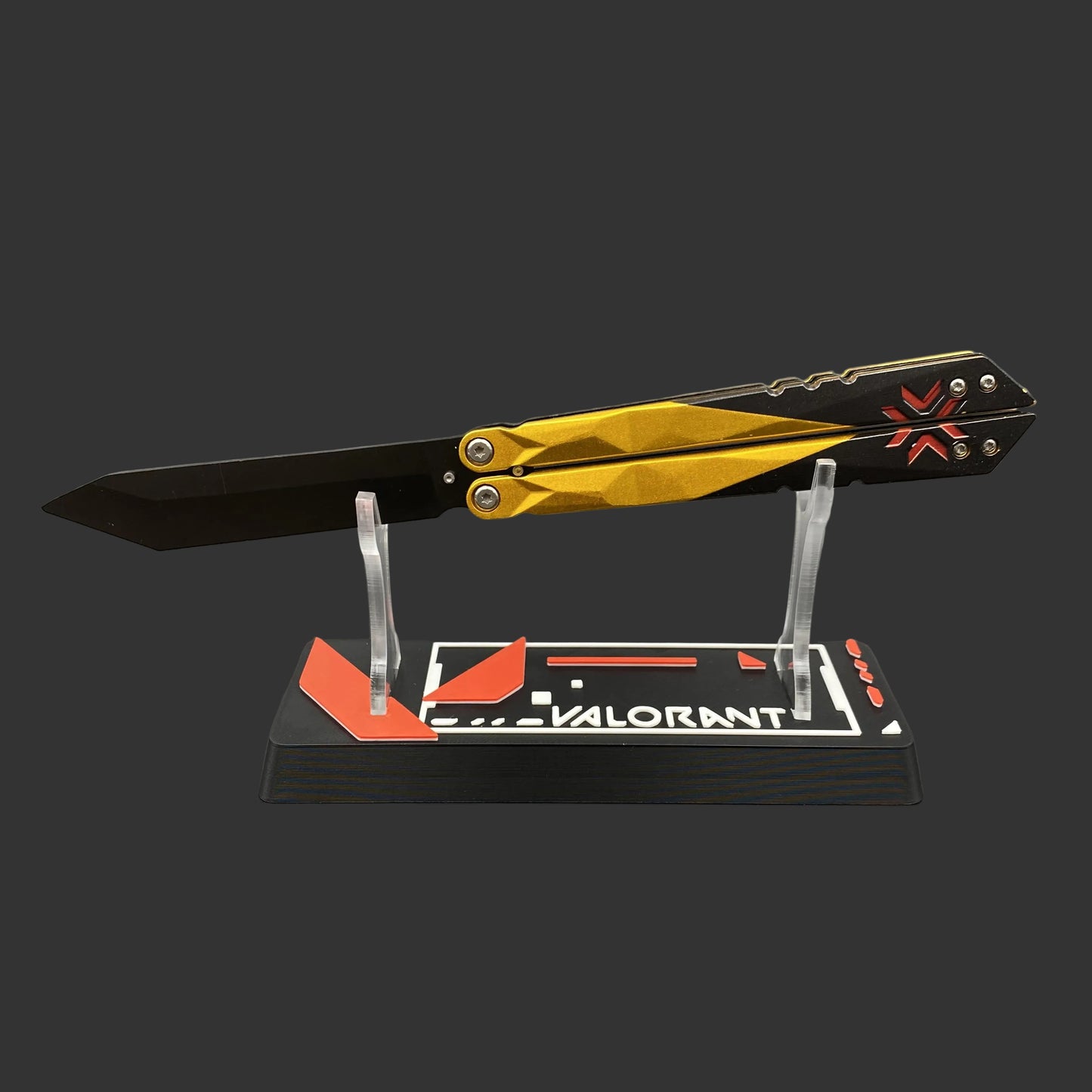 Champion 2022 Butterfly Knife Blunt Blade Balisong Trainer Display Fan Art