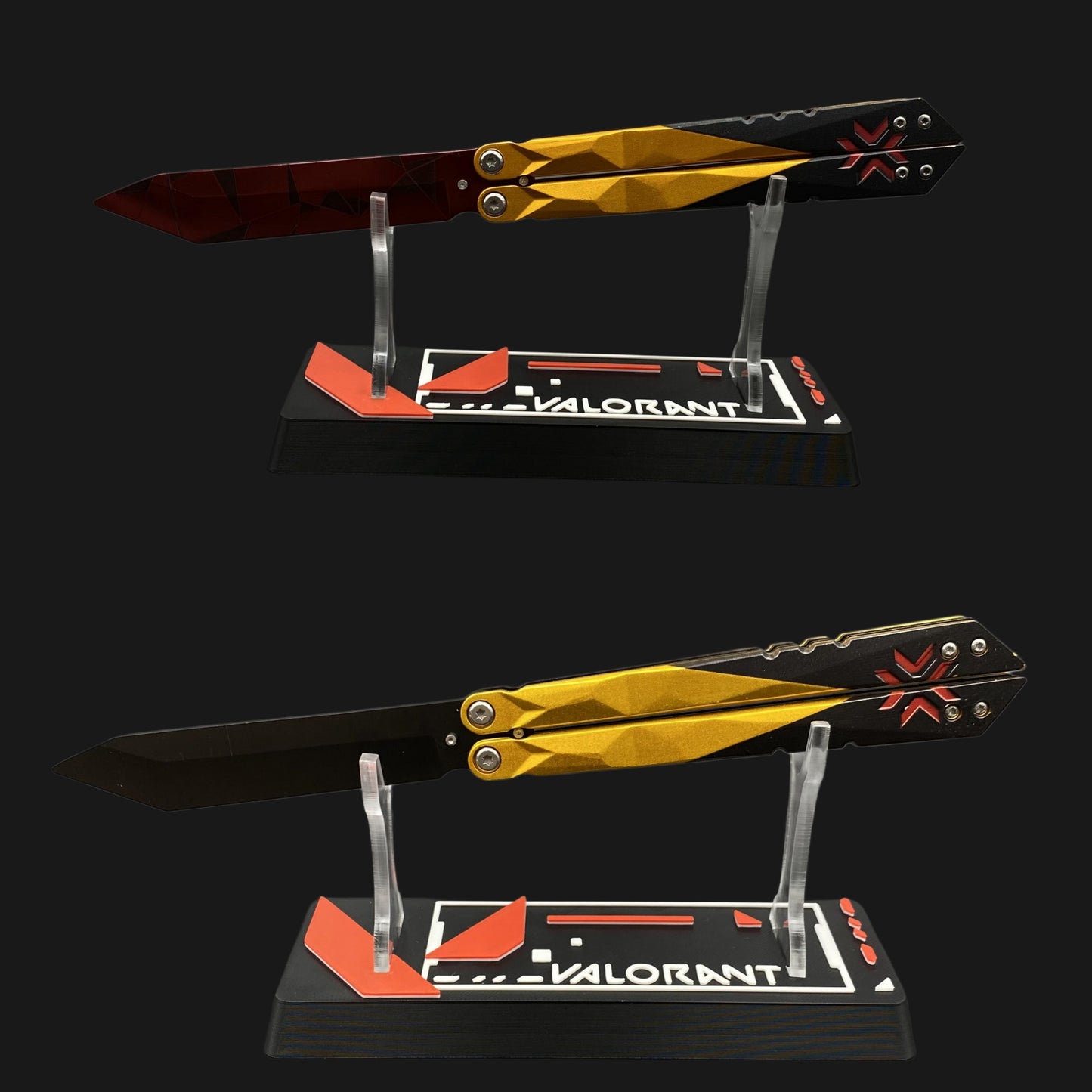 Champion 2022 Butterfly Knife Blunt Blade Balisong Trainer Display Fan Art