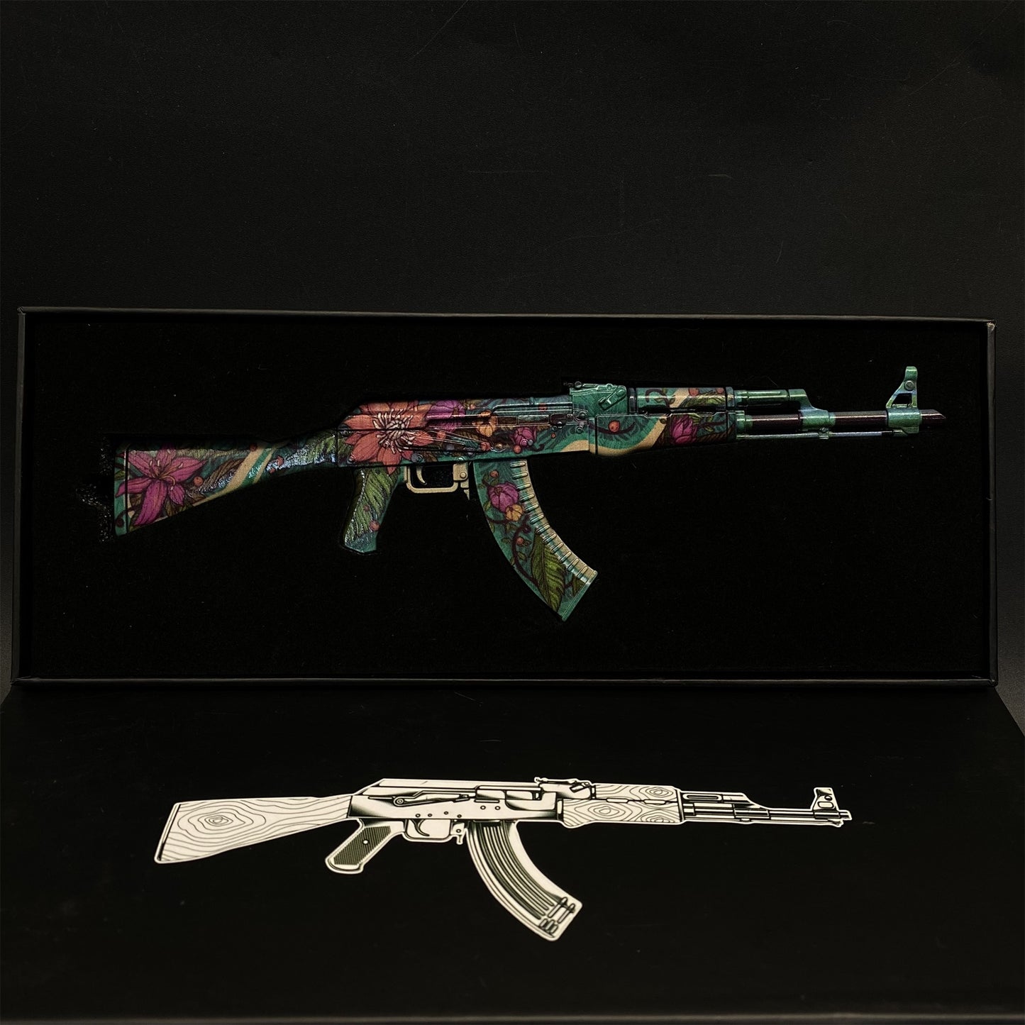 AK47 Wild Lotus Metal Miniature Gun