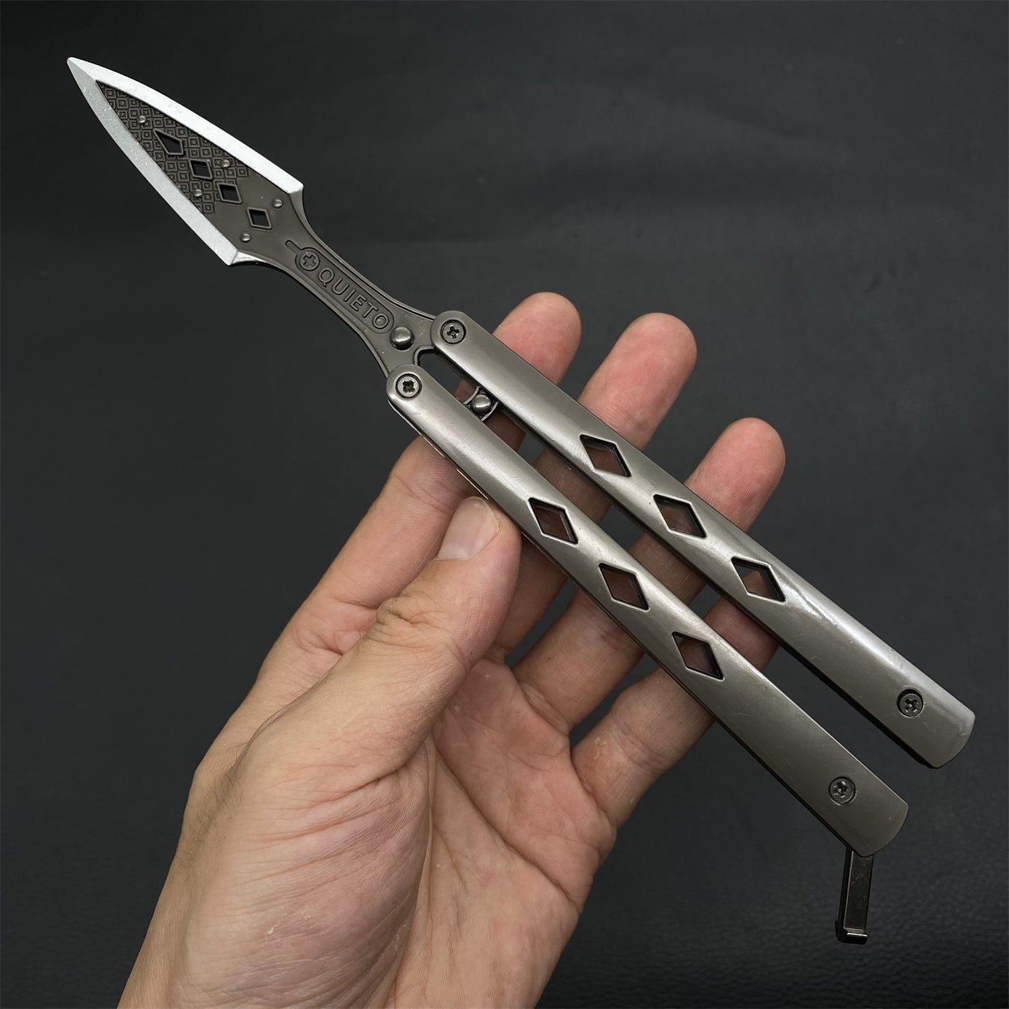 Wraith Heirloom Kunai Metal Blunt Blade Balisong display model