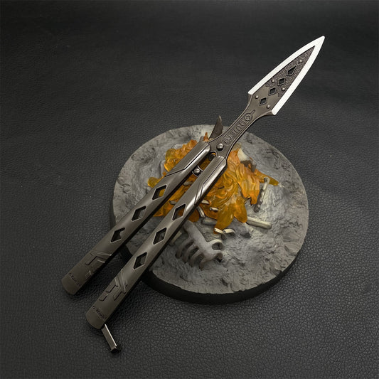 Wraith Heirloom Kunai Metal Blunt Blade Balisong display model