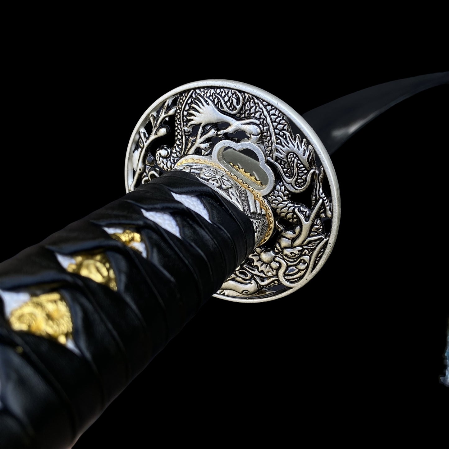 Ice Dragon Katana Damascus Steel Samurai Sword