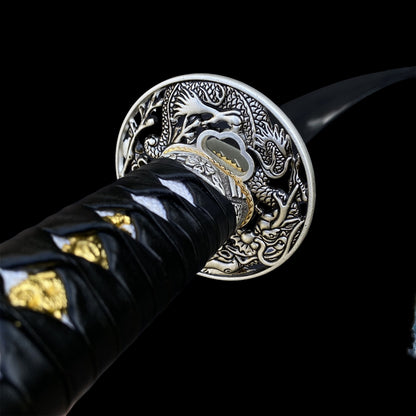Ice Dragon Katana Damascus Steel Samurai Sword
