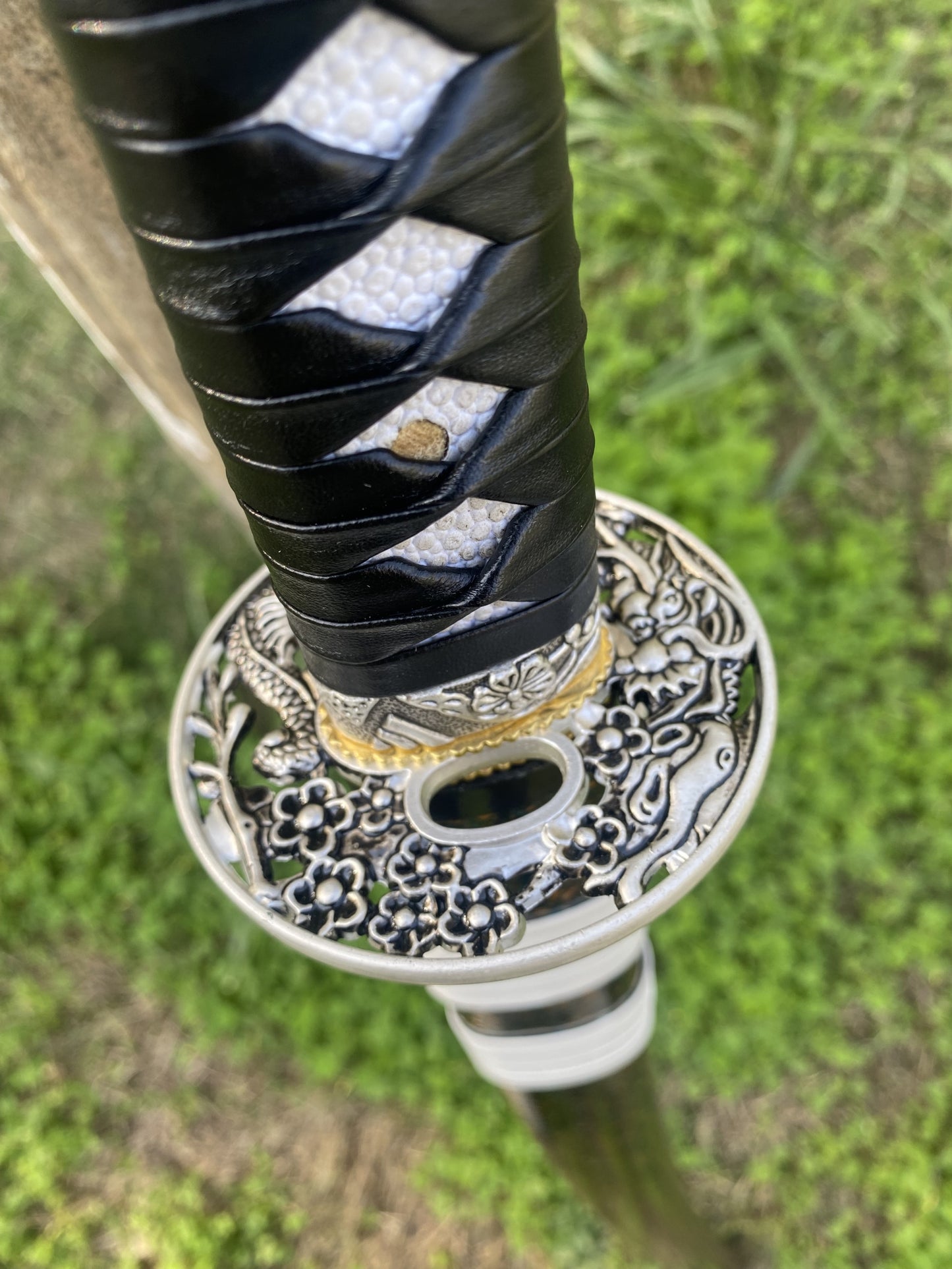 Ice Dragon Katana Damascus Steel Samurai Sword