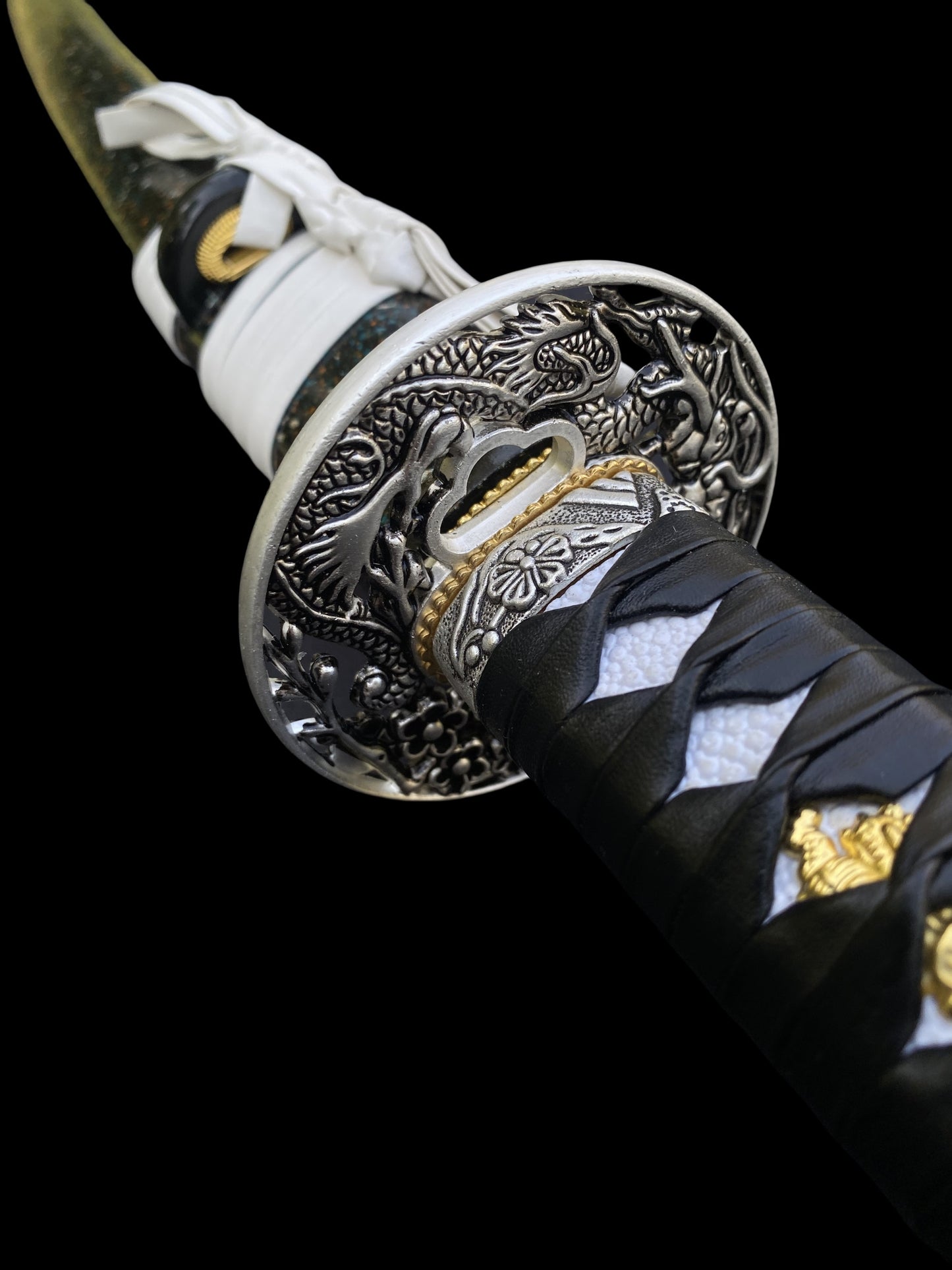 Ice Dragon Katana Damascus Steel Samurai Sword