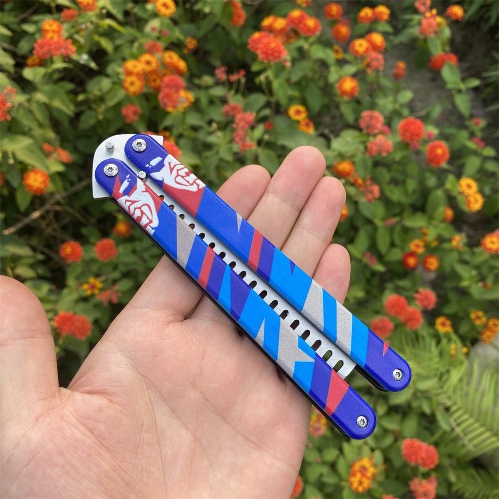 Blunt Blade Stainless Steel Yoru Comb Balisong Butterfly Trainer