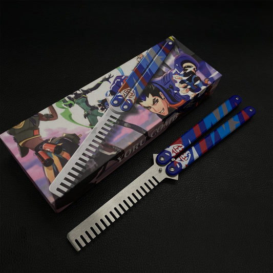Blunt Blade Stainless Steel Yoru Comb Balisong Butterfly Trainer