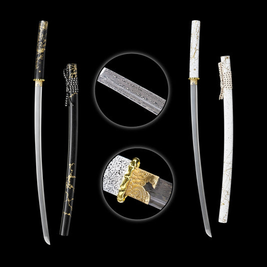 GOY Atsu Katana Damascus Steel Forged Gilded Dawn Gilded Night Samurai Sword