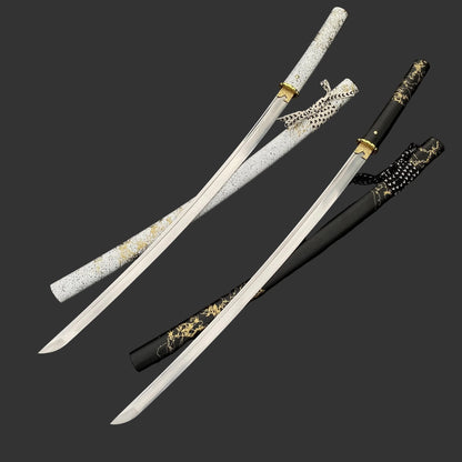 GOY Ytsu Katana Carbon Steel Forged Gilded Dawn Gilded Night Samurai Sword