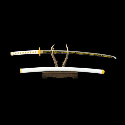 Zenitsu Agatsuma Nichirin Sword Handmade Carbon Steel Katana For Collection