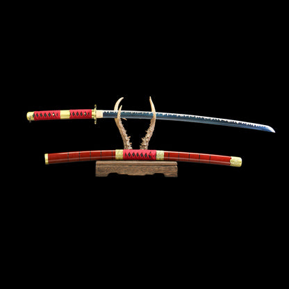 Zoro Sandai Kitetsu Katana Carbon Steel Replica For Collection