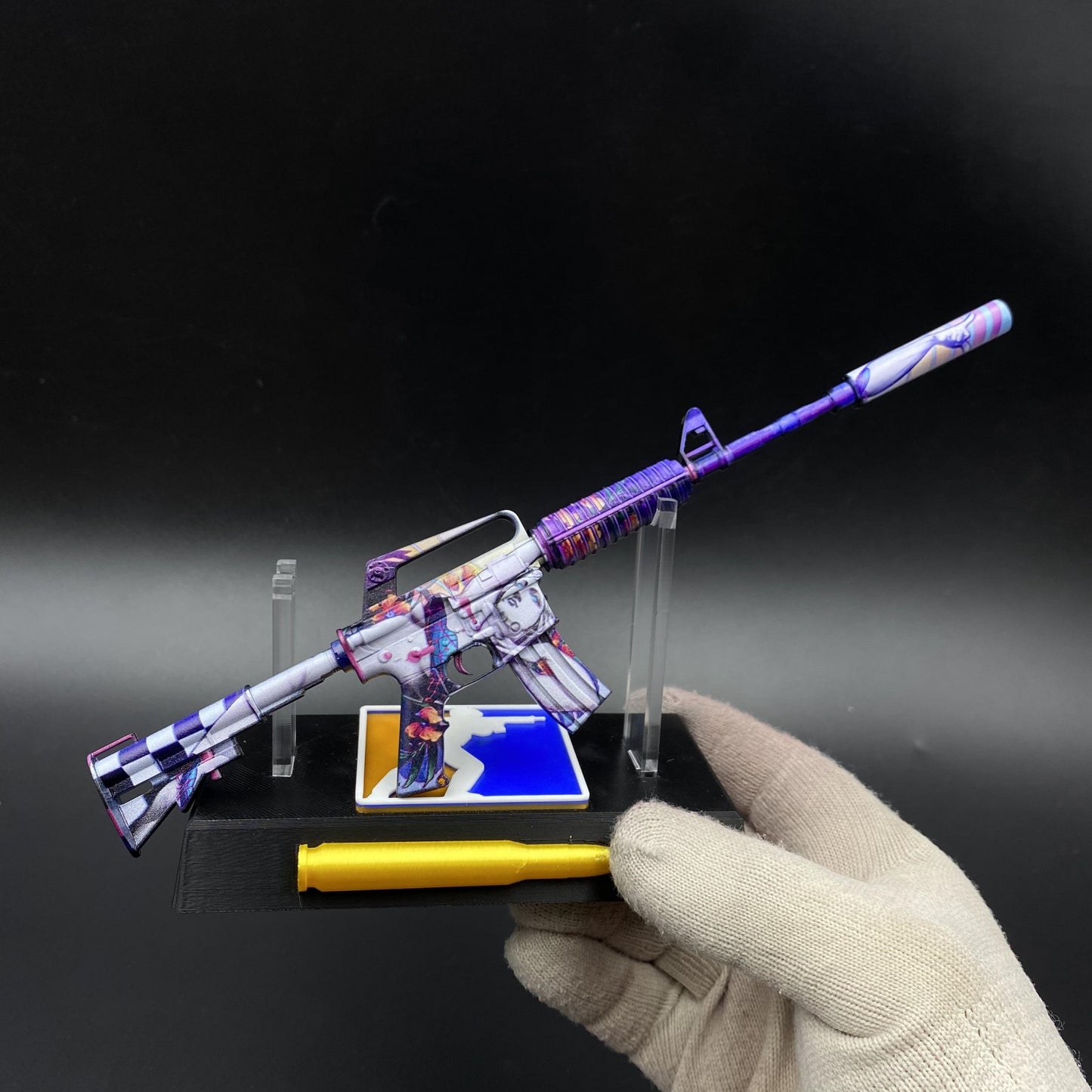 CS M4A1‑S Vaporwave Metal Tiny Gun Replica for Collectible