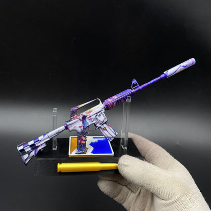 CS M4A1‑S Vaporwave Metal Tiny Gun Replica for Collectible