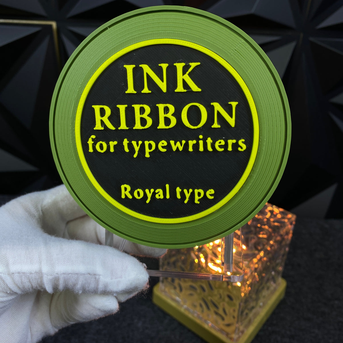 RE Ink Ribbon Speaker Replica Prop, 3D Printed Horror Game Fan Art Desktop Decor, Collectible Gaming Ornament Gift