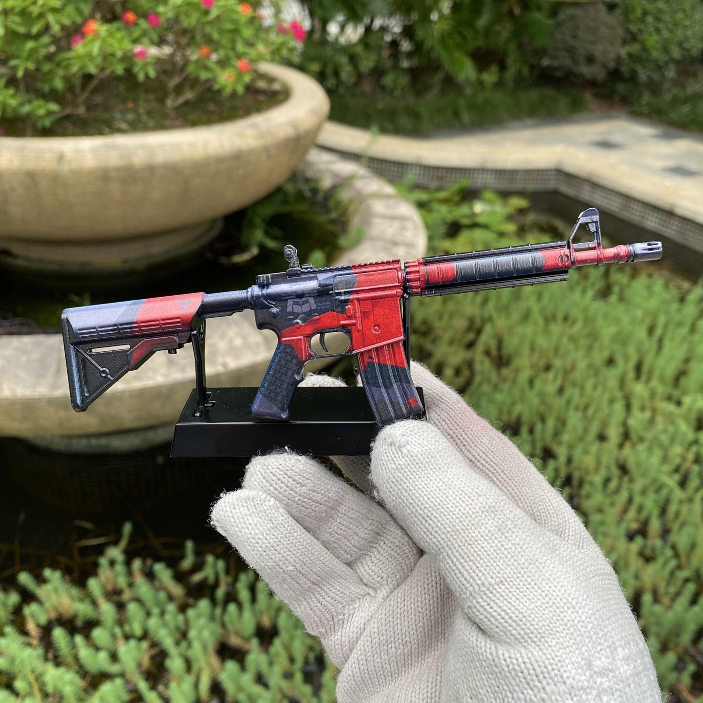 Metal Tiny CS M4A4 Evil Daimyo Gun Miniature For Collection