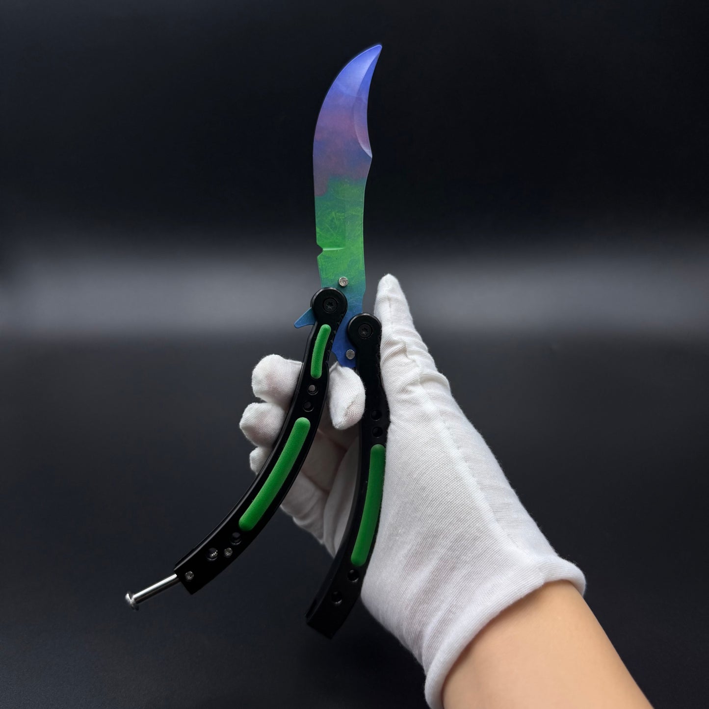 CS Butterfly Knife Gamma Doppler Unsharpened Balisong Trainer