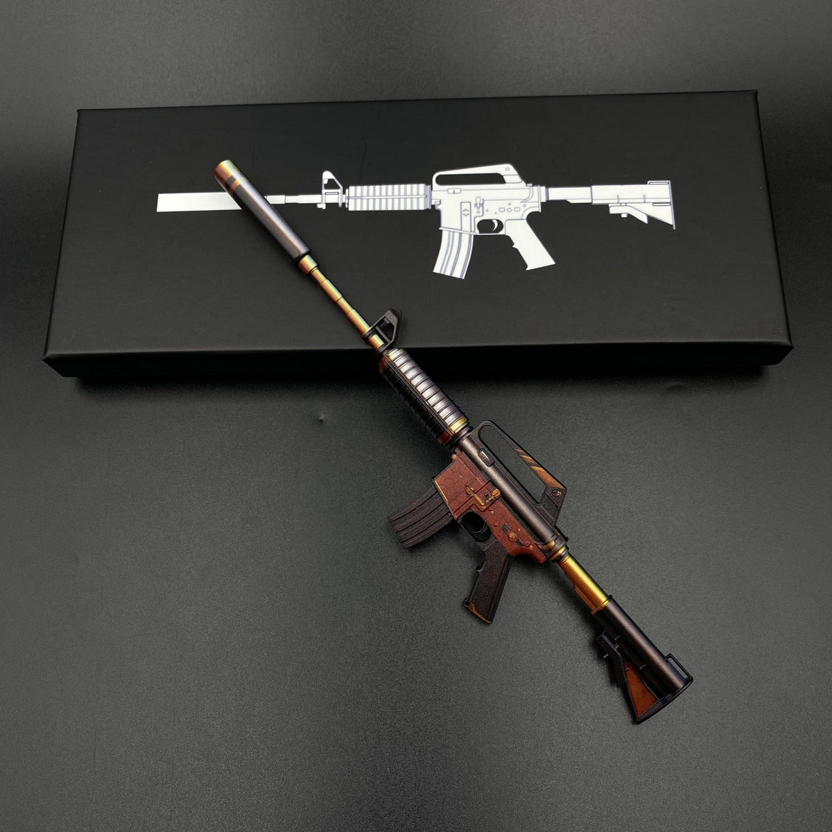 Atomic Alloy M4A1-S Metal Gun Miniature For Collection