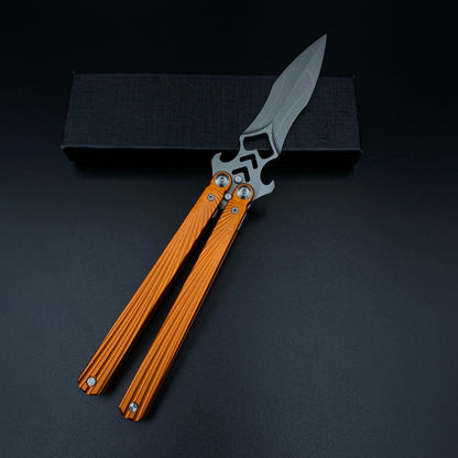 IRL CNC Balisong Trainer Butterfly Knife Trainer Unsharpened Practice Balisong Collectible