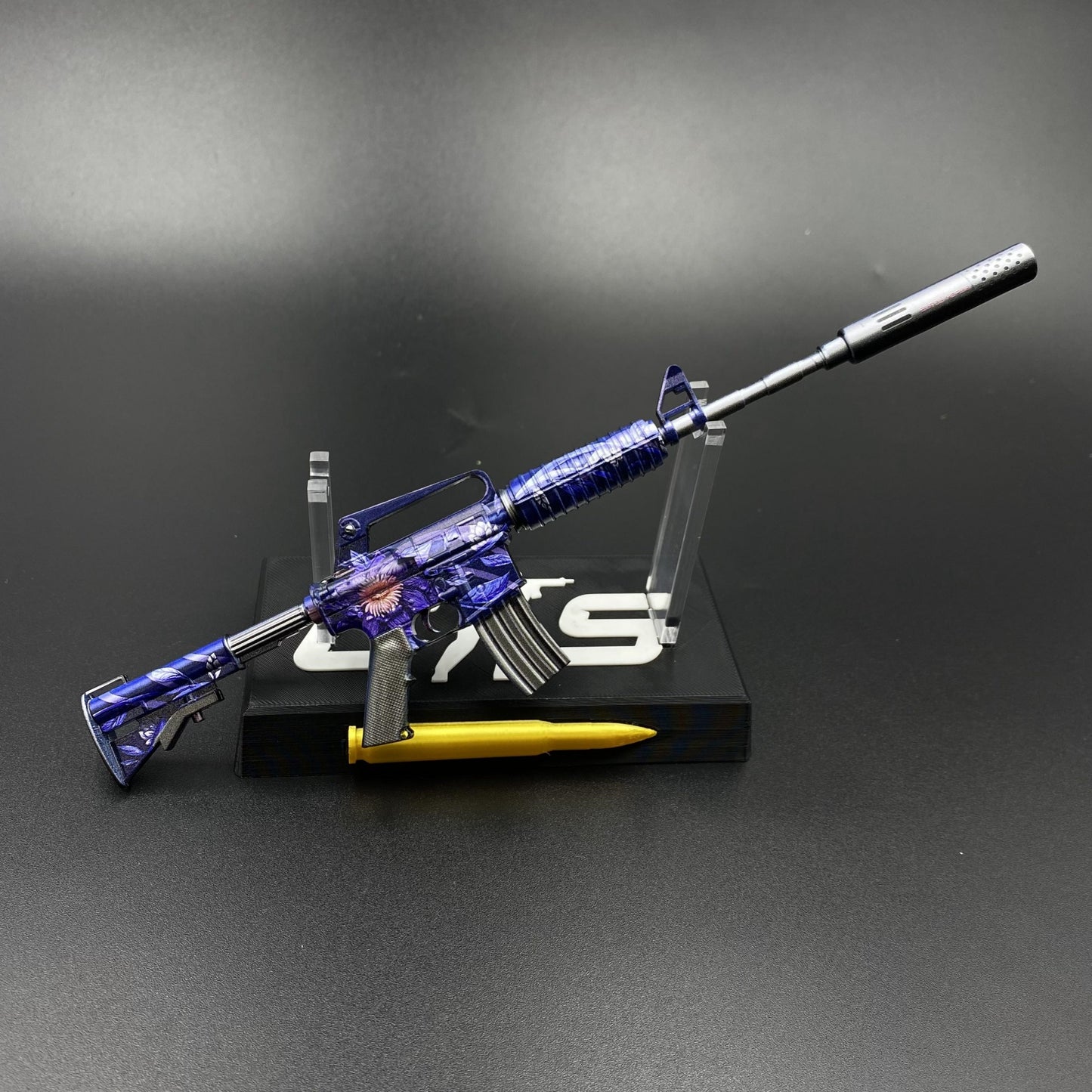 CS M4A1‑S Black Lotus Metal Tiny Gun Replica for Collectible