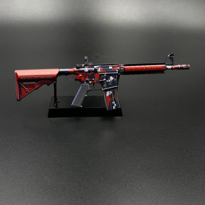 Hot Game Skin CS M4A4 Red DDPAT Gun Miniature Collection