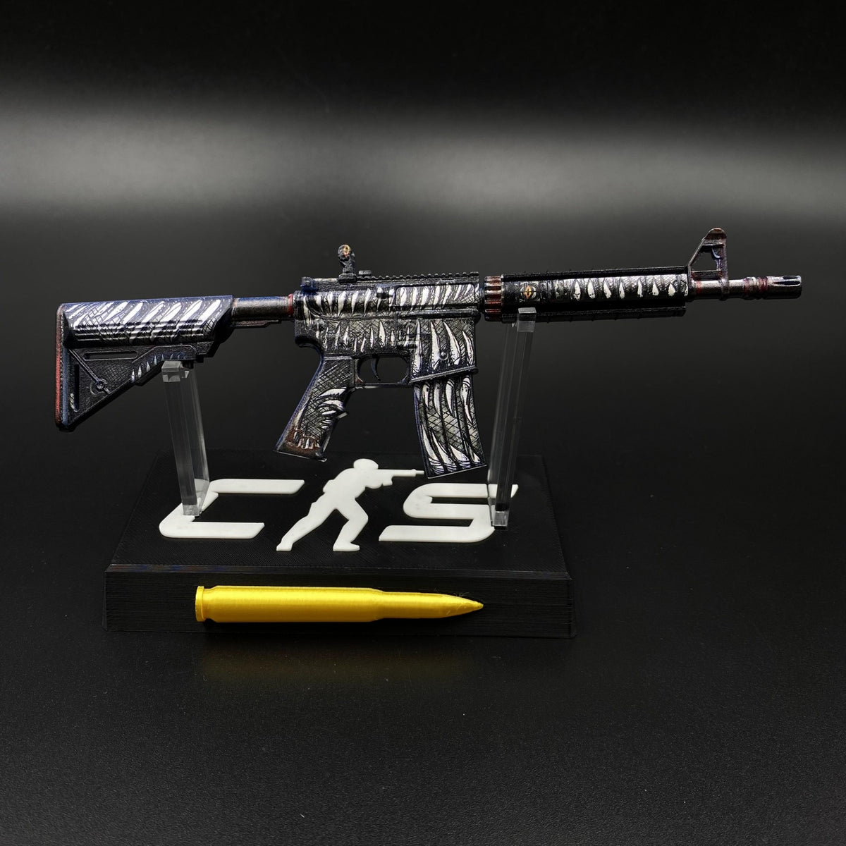 CS M4A4 Zubastick Miniature Gun Metal Replica Rifle Game Fan Collectible Gift