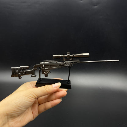 Delta Force Game R93 Sniper Rifle Mini Alloy Replica, Non-Firing Static Replica Game Collectible