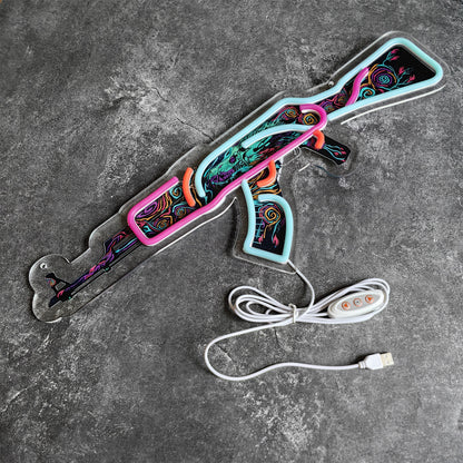 Customized AK47 Rare Skin Neon Light Game Room Decor