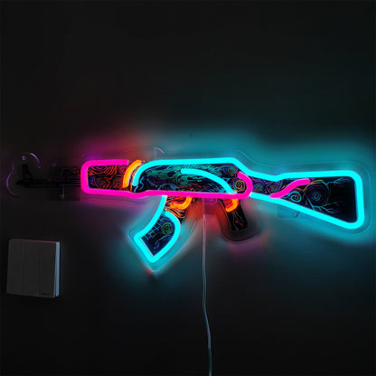 Customized AK47 Rare Skin Neon Light Game Room Decor