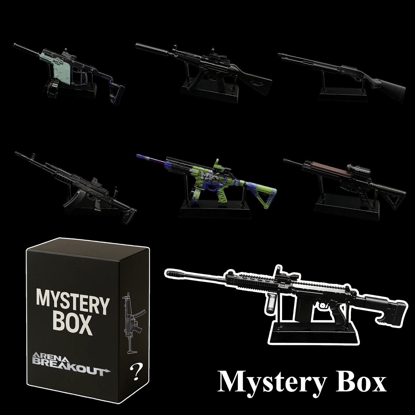 Arena Breakout Mystery Box Metal Tiny Gun Miniature