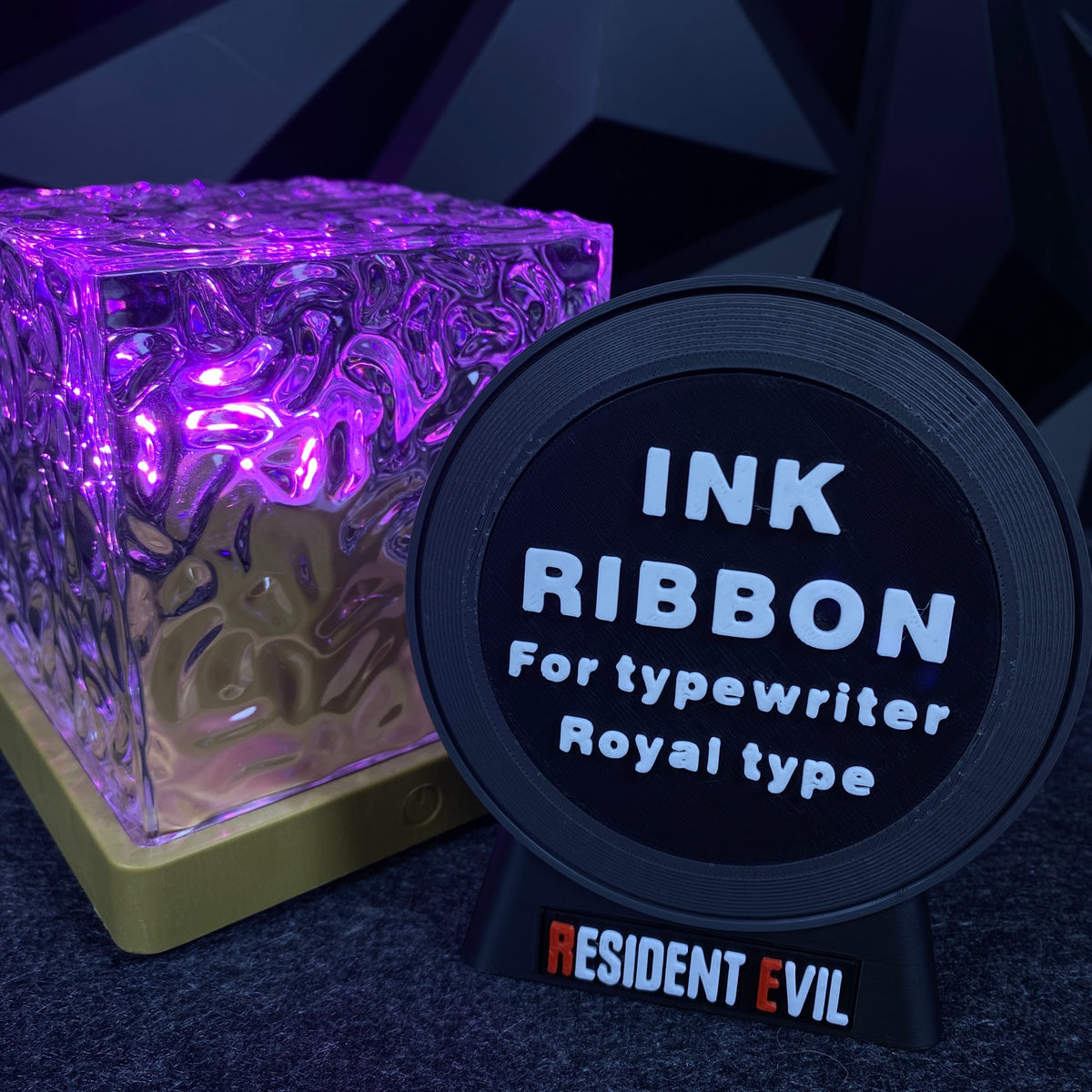 RE Horror Game Ink Ribbon 3D Printed Shape Speaker, Gaming Room Decor Fan Collectible