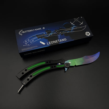 CS Butterfly Knife Gamma Doppler Unsharpened Balisong Trainer