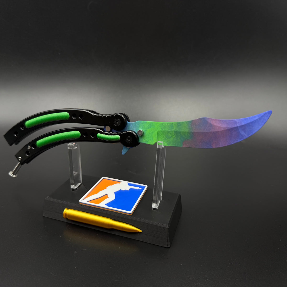 CS Butterfly Knife Gamma Doppler Unsharpened Balisong Trainer
