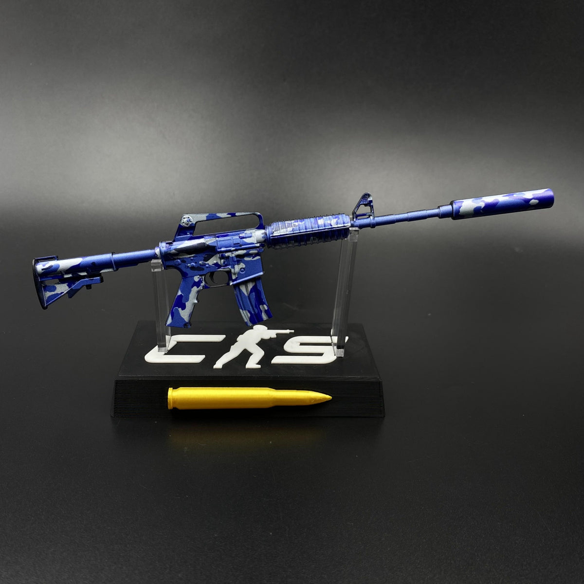 M4A1-S Bright Water Mini Metal Replica Gun for Collectible