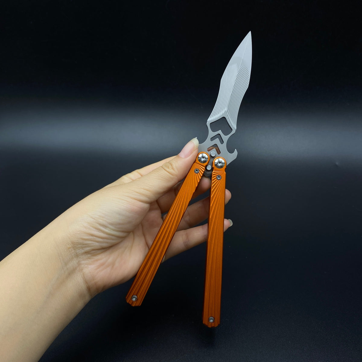 IRL CNC Balisong Trainer Butterfly Knife Trainer Unsharpened Practice Balisong Collectible