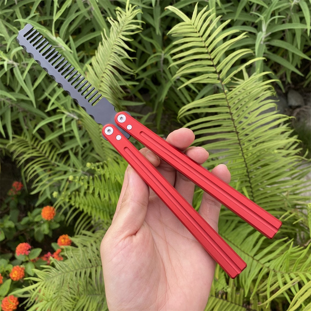 CNC Cutting High-End Balisong Comb Butterfly Knife Trainer